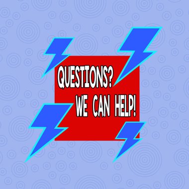 Yardımcı olabileceğimiz soruları gösteren kavramsal el yazısı. İş fotoğrafı metni, asimetrik biçimli nesne modelini öğrenmek isteyen kişilere çok renkli tasarım öneriyor.