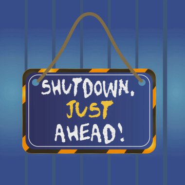 Kapanışı gösteren bir not yazıyorum. İş fotoğrafı gösterimi fabrika kapatma işi ya kısa zaman ya da sonsuza kadar tahta sicim rengi siyah çerçeve dikdörtgen şekil ekleyin.