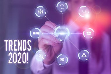 Eğilimleri gösteren kavramsal el yazısı. Bir şeyin modern akıllı aygıtla resim ağı şemasını geliştirdiği veya değiştirdiği iş fotoğrafı genel yönü..