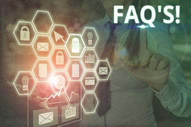 Faq S. 'i gösteren bir not yazılıyor. Konu ile ilgili soru ve cevapların yer aldığı fotoğraf listesi. Modern akıllı aygıtla resim ağı şeması..