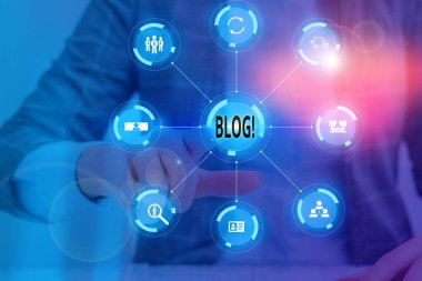 El yazısı metin bloğu. Görüntü sistemi ağı şeması modern teknoloji akıllı aygıtı tarafından yönetilen düzenli olarak güncellenmiş web sayfası kavramının anlamı.