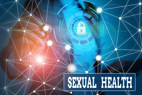 Szexuális egészséget mutató szöveg. Fogalmi fotó pozitív és tiszteletteljes megközelítés a szexuális kapcsolatok Képes fotó rendszer hálózati rendszer modern technológia intelligens eszköz. — Stock Fotó