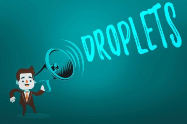 Damlacıkları gösteren bir not yazıyorum. Bir sıvının çok küçük bir damlasını gösteren iş fotoğrafı Takım Elbiseli Kulaklıklı Adam Ses simgesi ile Megafonu Durduran Adam 'da bulunabilir..