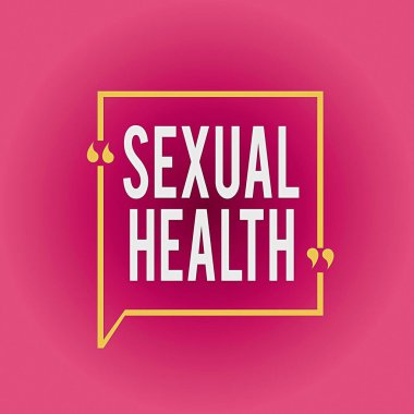 Cinsel Sağlığı gösteren bir not yazıyorum. İş fotoğrafında cinsel ilişkilere olumlu ve saygılı bir yaklaşım sergileniyor. Kare Kenar Hattı, Kabarcık Alıntısı Noktalama İşareti.