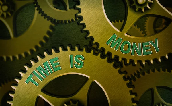 Zapisuje se Poznámka zobrazující čas jsou peníze. Čas pro předvádění fotografií je cenným zdrojem co nejrychleji co nejrychleji. — Stock fotografie