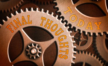 Son Düşünceleri gösteren bir not yazmak. Sonuç veya sonuç içinde son birkaç cümle vitrine İş fotoğrafı.