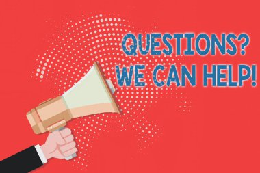 Yardım Edebileceğimiz Sorular 'ı gösteren bir not yazıyorum. Male Hu Analiz El Tutma Megafonu 'nu öğrenmek isteyenler için iş fotoğrafı sergisi.