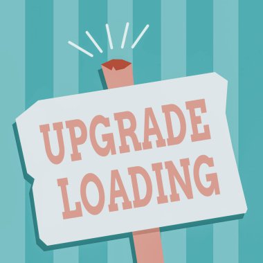 Kelime yazma metni Yükleme. Uygulamaların daha gelişmiş araçlara geliştirilmesi için iş konsepti Boş Eski Yıpranmış İmza Geometrik Şekil Yarısı Duruşu.