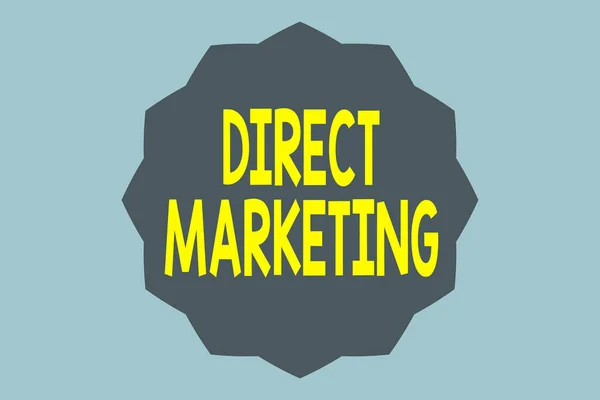 Handwriting text Direct Marketing. Concept meaning business of selling services directly to the public Twelve 12 Pointed Star shape Dodecagon in Solid Color Zigzag effect Polygon.