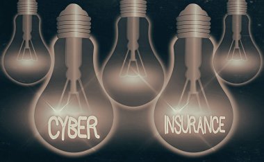 Writing note showing Cyber Insurance. Business photo showcasing exclusive plan to protect the company from Internetbased risk. clipart