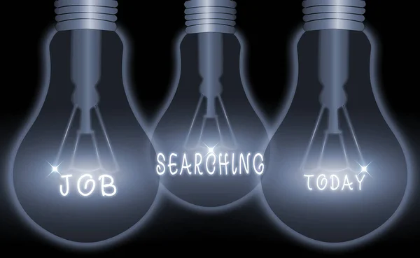 ジョブ検索を示す概念的な手書き文字。あなたができることを職業をリストアップビジネス写真テキスト. — ストック写真