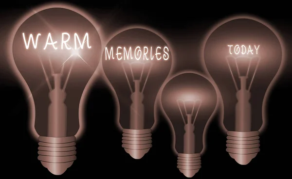 Κείμενο γραφής λέξεων Θερμές αναμνήσεις. Επιχειρηματική ιδέα για την αναπολώντας την αξέχαστη συλλογή των προηγούμενων εκδηλώσεων. — Φωτογραφία Αρχείου