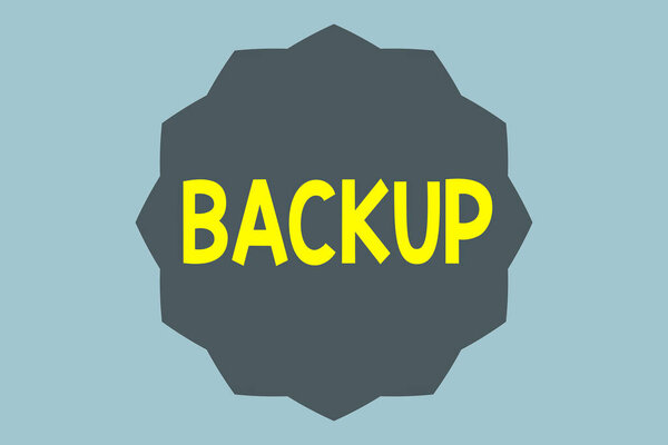 Резервное копирование почерка. Концепция означает процесс, который защищает важную информацию от потери Двенадцать 12 Точечной формы звезды Dodecagon в твердом цвете Zigzag эффект многоугольника
.