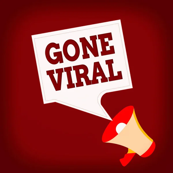 Kavramsal el yazısı "Virüs Gibi Geçti" yi gösteriyor. İş fotoğrafı sosyal medya pazarlama içeriği dünya genelinde megafon ve Boş Meydan Konuşması Kamu Duyurusu trendi. — Stok fotoğraf