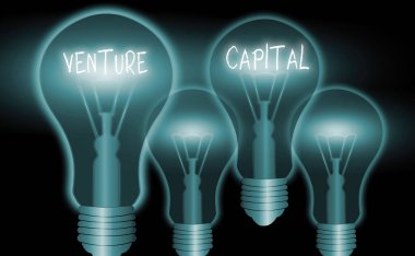 Venture Capital 'ı gösteren bir not yazıyorum. Yeni şirketin mülkiyet unsuruna yatırım yapmak için kullanılabilir iş fotoğrafı sergisi.