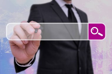 Web Arama Veri Bilgileri Fütüristik Teknoloji Bilgi Düz Element Simgesi. En Son Dijital Bilgisayarlaştırma Ağı Bağlantı İletişim İş Finansal Kavramı.
