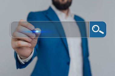 Web Arama Veri Bilgileri Fütüristik Teknoloji Bilgi Düz Element Simgesi. En Son Dijital Bilgisayarlaştırma Ağı Bağlantı İletişim İş Finansal Kavramı.