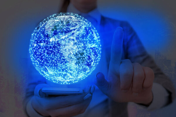 Global Technology Internet Business Network, Telecommunication On Earth Cryptocurrency, Blockchain and lot. Панорамный вид на планету. Элементы этого изображения предоставлены НАСА
.