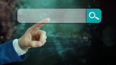 Web Arama Veri Bilgileri Fütüristik Teknoloji Bilgi Düz Element Simgesi. En Son Dijital Bilgisayarlaştırma Ağı Bağlantı İletişim İş Finansal Kavramı.