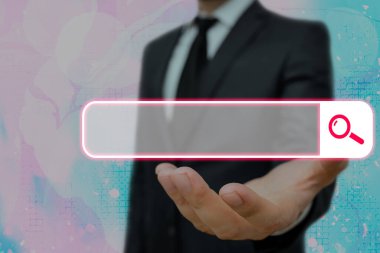 Web Arama Veri Bilgileri Fütüristik Teknoloji Bilgi Düz Element Simgesi. En Son Dijital Bilgisayarlaştırma Ağı Bağlantı İletişim İş Finansal Kavramı.