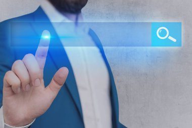 Web Arama Veri Bilgileri Fütüristik Teknoloji Bilgi Düz Element Simgesi. En Son Dijital Bilgisayarlaştırma Ağı Bağlantı İletişim İş Finansal Kavramı.