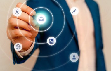 En Son Dijital Teknoloji, Sosyal Medya, Ağ Bağlantısı, İletişim, İşletme, Mali Konsept.