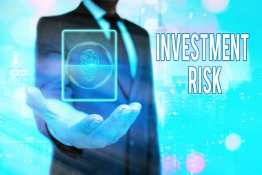 Yatırım Riskini gösteren bir mesaj. Kavramsal fotoğraf potansiyel finansal kaybın kazanca göre olasılığı.