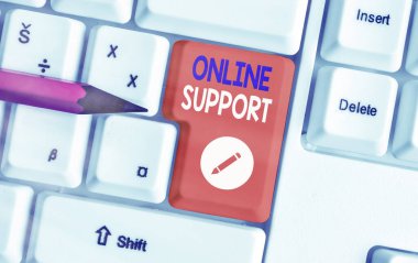 Kelime yazma metni Online Desteği. Alıcıların sorunlarını çözmede yardımcı olan hizmetler yelpazesi konsepti sorundur.