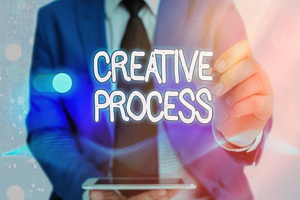 Nota de redação mostrando Processo Criativo. Foto de negócios mostrando ideias de conexão em algo valioso criatividade . — Fotografia de Stock