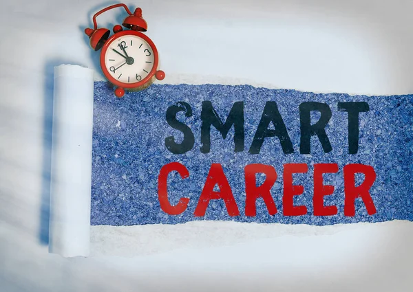 Sinal de texto mostrando Smart Career. Foto conceitual a ocupação ousada de um indivíduo s é a vida com progressão . — Fotografia de Stock