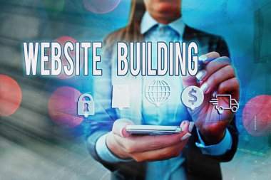 El yazısı metin yazımı Web Sitesi Binası. Konsept anlamı sitesi müşterilerin ihtiyaçlarına göre oluşturulur.