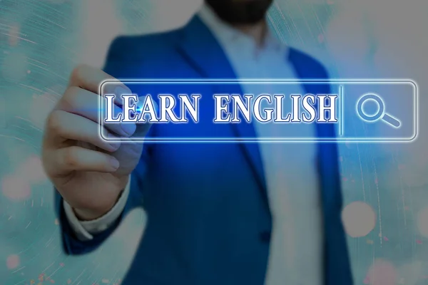 Word writing text Learn English. Business concept for to train writing and speaking, focusing on the global language. — Stock Photo, Image