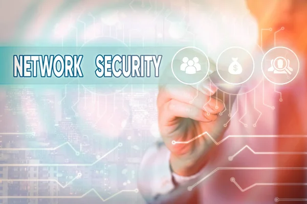 Word writing text Network Security. Business concept for practice of securing a computer web from intruders. — Stock Photo, Image