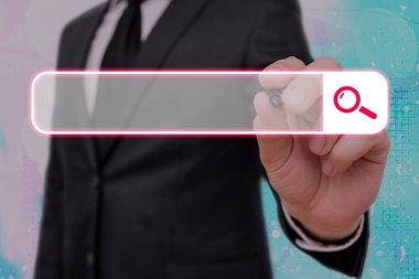 Web Arama Veri Bilgileri Fütüristik Teknoloji Bilgi Düz Element Simgesi. En Son Dijital Bilgisayarlaştırma Ağı Bağlantı İletişim İş Finansal Kavramı.