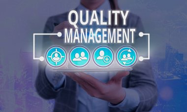 Kelime yazma Kalite Yönetimi. Yapılması gereken faaliyetleri denetleme konsepti.