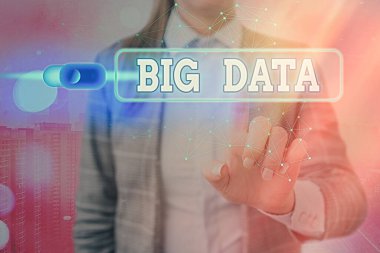 Sözcük yazma Büyük Veri. Yapısı ile son derece büyük detayların erişilebilirliğini ele alan iş konsepti.