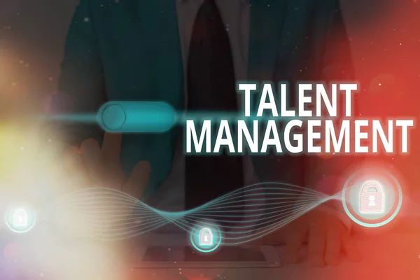 Word writing text Talent Management. Business concept for develop the most talented superior employees available.
