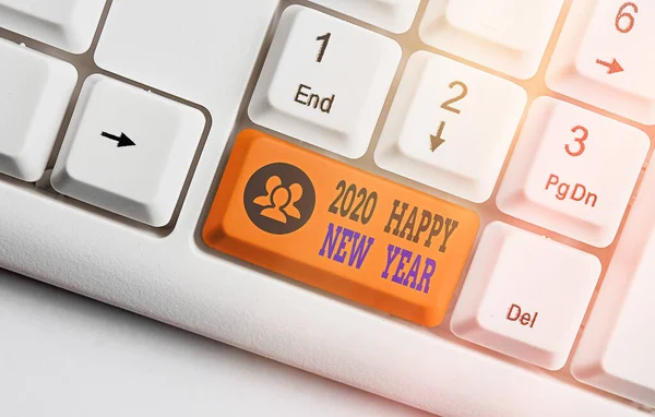 Konceptuell handstil som visar 2020 Gott Nytt År. Företagsfoto visar firandet av början av kalenderåret 2020. — Stockfoto