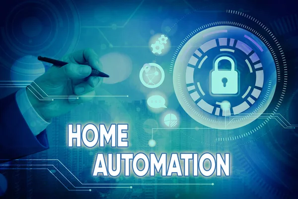 Word writing text Home Automation. Business concept for monitoring the electrical activity of the house using technology.