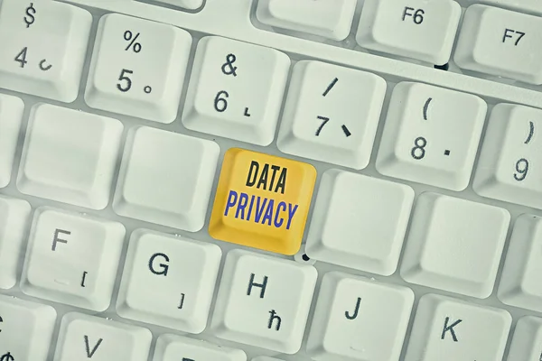 Word writing text Data Privacy. Business concept for internet security and digital protection of website or landing homepage. — Stock Photo, Image