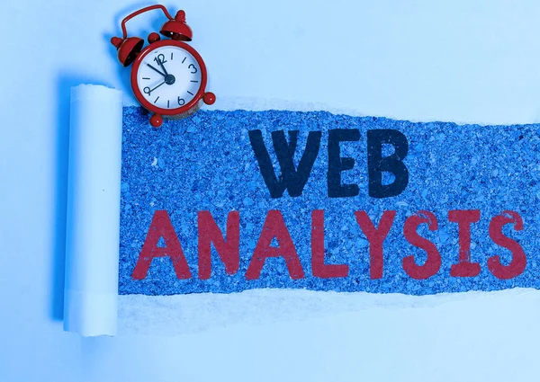Textzeichen mit Webanalyse. Konzeptionelle Foto-Geschäftsplanung, Beratung, Finanzbericht, Strategie und Visualisierung. — Stockfoto