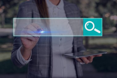 Web Arama Veri Bilgileri Fütüristik Teknoloji Bilgi Düz Element Simgesi. En Son Dijital Bilgisayarlaştırma Ağı Bağlantı İletişim İş Finansal Kavramı.