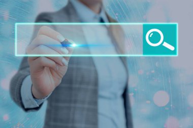 Web Arama Veri Bilgileri Fütüristik Teknoloji Bilgi Düz Element Simgesi. En Son Dijital Bilgisayarlaştırma Ağı Bağlantı İletişim İş Finansal Kavramı.