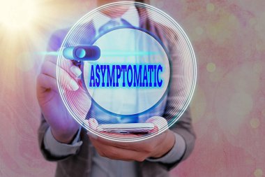 Semptomatik el yazısı. Belirtileri gösteren ya da göstermeyen bir durum ya da birey anlamına gelen kavram web veri bilgi güvenlik uygulama sistemi için asma kilit.