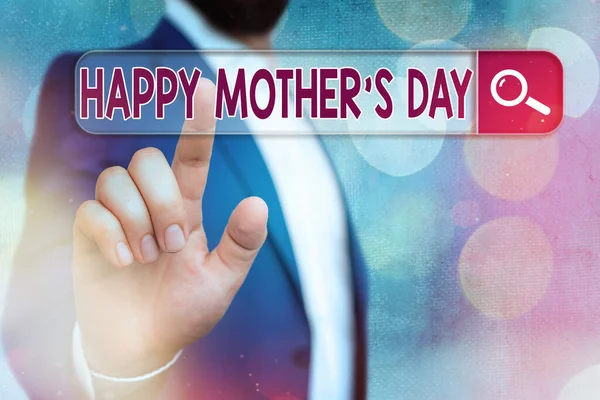 Χειρόγραφο κείμενο που γράφει Happy Mothers Day. Έννοια έννοια γιορτάζεται προς τιμήν της μητρότητας s είναι η επιρροή στην κοινωνία. — Φωτογραφία Αρχείου