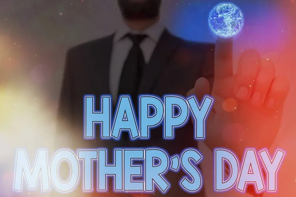 Χειρόγραφο κείμενο που γράφει Happy Mothers Day. Έννοια έννοια γιορτάζεται προς τιμήν της μητρότητας s είναι η επιρροή στην κοινωνία Στοιχεία αυτής της εικόνας που παρέχεται από τη NASA. — Φωτογραφία Αρχείου