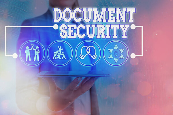 Текстовый знак, показывающий безопасность документов. Концептуальное фотообеспечение безопасности всех важных архивов
.