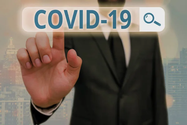 Fogalmi kézírás Covid19-ről. Üzleti fotó szöveg enyhe vagy súlyos légzőszervi megbetegedések által okozott coronavirus Web keresés digitális futurisztikus technológia hálózati kapcsolat. — Stock Fotó