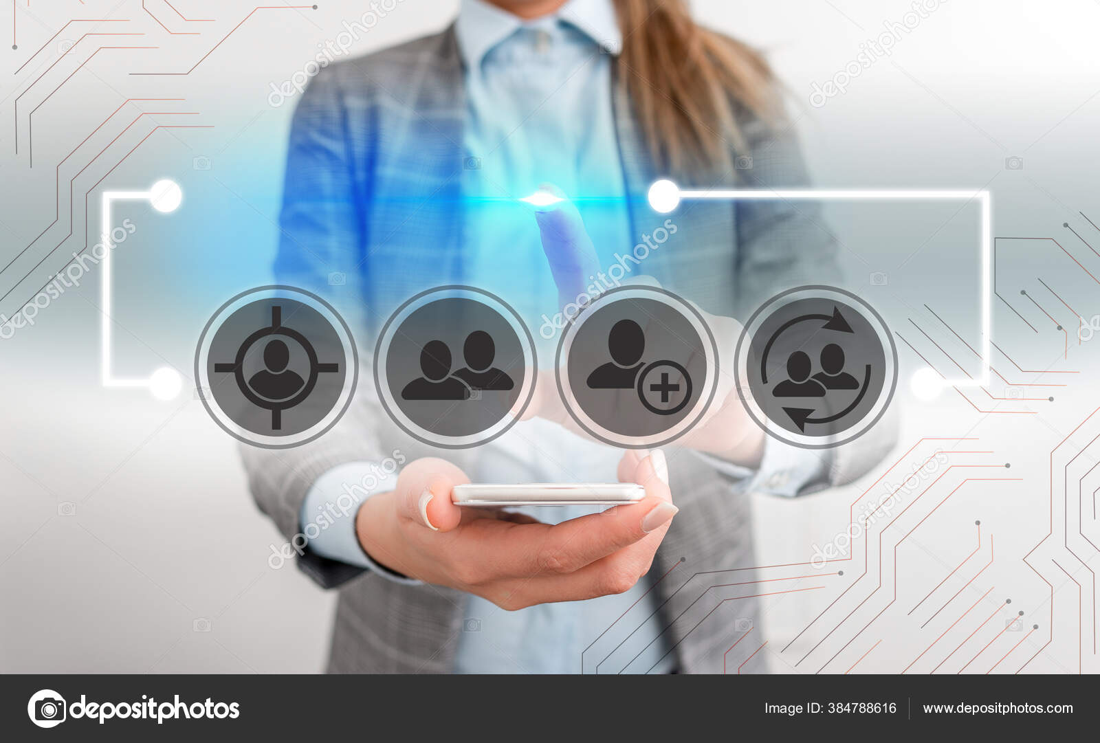 Information Computerization With Infographic Elements And Flat Icons ...