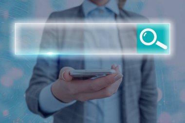 Web Arama Veri Bilgileri Fütüristik Teknoloji Bilgi Düz Element Simgesi. En Son Dijital Bilgisayarlaştırma Ağı Bağlantı İletişim İş Finansal Kavramı.